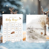 Invitation Winter Deer Forest Trouvez L'Invité Baby Bingo Jeu