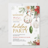 Invitation Winter Elegant Société Fête de Vacances (Devant)