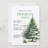 Invitation Winter Everygreen Tree HOLIDAY PARTY (Devant)