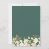 Invitation Winter Floral Berries Gold Parties scintillant Fêt (Dos)