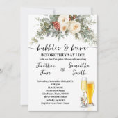 Invitation Winter Floral Bubbles & Brews Shower (Devant)