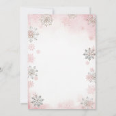 Invitation Winter Floral Snowflake  royal fiveness Birthday (Dos)