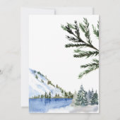 Invitation Winter Forest Woodland Tree Watercolor Baby Shower (Dos)