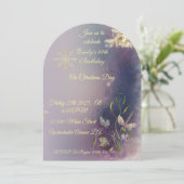 Invitation Winter Glow Birthday Flat Greeting Card (Debout devant)