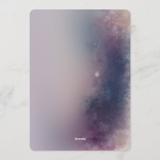 Invitation Winter Glow Birthday Flat Greeting Card (Dos)