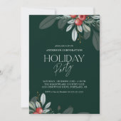 Invitation Winter Greenery Corporate Holiday Party (Devant)