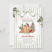 Invitation Winter Holiday Brunch Watercolor Pancakes  (Devant)