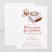 Invitation Winter Hot Cocoa and Cookies Christmas Party (Devant / Derrière)