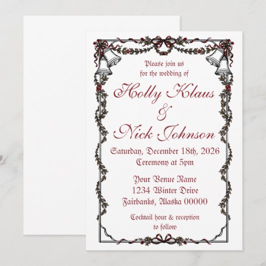 Invitation Winter Invite (Devant / Derrière)