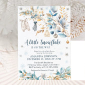 Invitation Winter Little Snowflake Clothesline Baby Shower