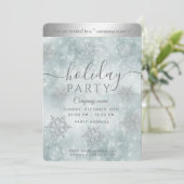 Invitation Winter merveilleux entreprise Fête de vacances Inv (Debout devant)