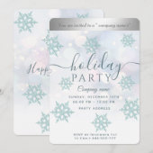 Invitation Winter merveilleux entreprise Fête de vacances Inv (Devant / Derrière)