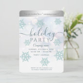 Invitation Winter merveilleux entreprise Fête de vacances Inv (Debout devant)