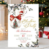 Invitation Winter Minimalist Bauble Ornament Christmas Party