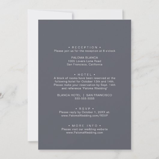 Invitation Winter Mountain Forest Front et Back Mariage (Dos)