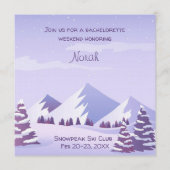 Invitation Winter Mountain Getaway Bachelorette Weekend (Devant)