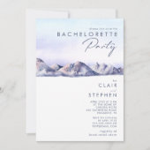 Invitation Winter Mountain Sunset Bachelorte Party (Devant)