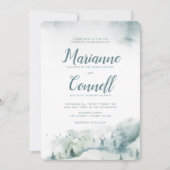 Invitation Winter Mystère III Mariage de script informel (Devant)