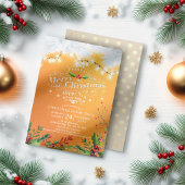 Invitation Winter Neige terrain Noël et Nouvel An Dîner