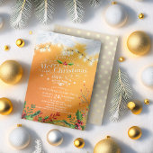 Invitation Winter Neige terrain Noël et Nouvel An Dîner