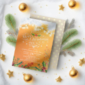 Invitation Winter Neige terrain Noël et Nouvel An Dîner