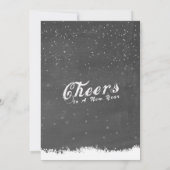 Invitation Winter Neige terrain Noël et Nouvel An Dîner (Dos)