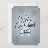 Invitation Winter Onderland Boys 1er. Fête d'anniversaire (Dos)