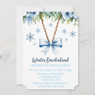 Invitation Winter Onderland Boys 1er. Fête d'anniversaire