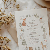 Invitation Winter One-derland Woodland First Birthday