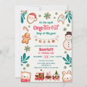Invitation Winter Onederful Gingerbread Cookie 1st Birthday (Devant)