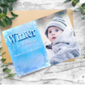 Invitation Winter Onederland - 1er anniversaire avec photo