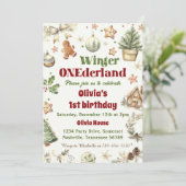 Invitation Winter Onederland 1er Anniversaire Cookies Noël (Debout devant)