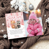 Invitation Winter Onederland 1st Birthday Thank You Cards