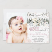 Invitation Winter Onederland Arctic Animals Snow 1st Birthday (Devant)