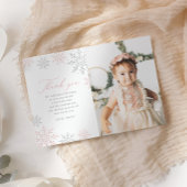 Invitation Winter Onederland Birthday Photo Thank You Card