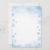 Invitation Winter Onederland Boy Penguin Birthday Snowflakes (Dos)