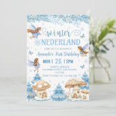 Invitation Winter Onederland Fairy 1er Anniversaire (Debout devant)