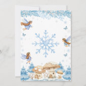 Invitation Winter Onederland Fairy 1er Anniversaire (Dos)