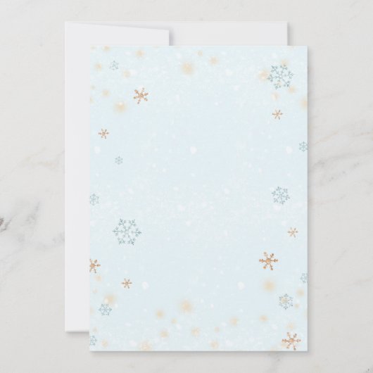 Invitation Winter Onederland First Snowflake Boy 1er Annivers (Dos)