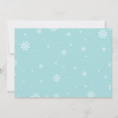 Invitation Winter Onederland, Garçon 1ère photo Anniversaire (Dos)