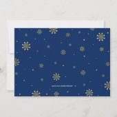 Invitation Winter Onederland, Gold & Navy Boy 1er Anniversair (Dos)