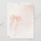 Invitation Winter Onederland Pink Watercolor Bow 1st Birthday (Dos)