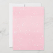 Invitation Winter Onederland rose argent fille 1er anniversai (Dos)