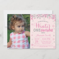 Winter Onederland Rose Silver Girl 1er anniversair