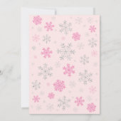 Invitation Winter Onederland Rose Silver Girl 1er anniversair (Dos)