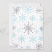 Invitation Winter ONEderland Silver Blue 1st Birthday (Dos)