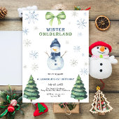 Invitation Winter Onederland Snowman 1er anniversaire