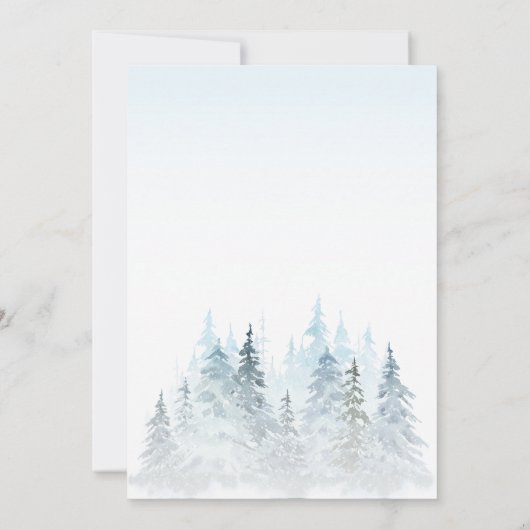 Invitation Winter ONEderland Snowy Forest 1st Birthday (Dos)