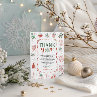 Invitation Winter ONEderland Thank You Card