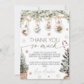Invitation Winter Onederland Thank You Card (Devant)
